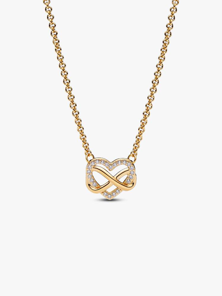 Sparkling Heart Halo Pendant Necklace